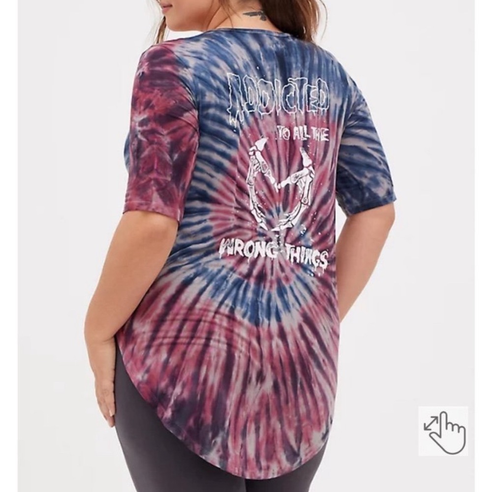 Torrid favorite tunic tie dye skull 00
